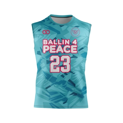 Wooter Custom Sleeveless Compression Shirts (Round Neck)| Ballin 4 Peace