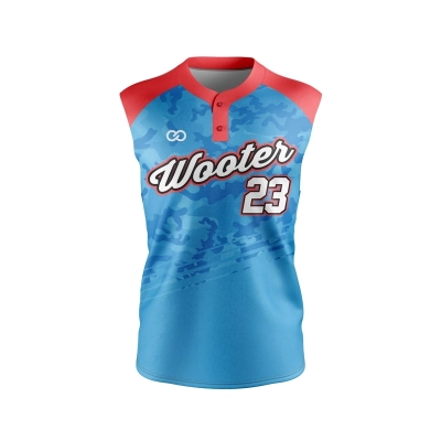 Buy Custom Sleeveless 2-Button Baseball Jerseys Online | Wooter Apparel