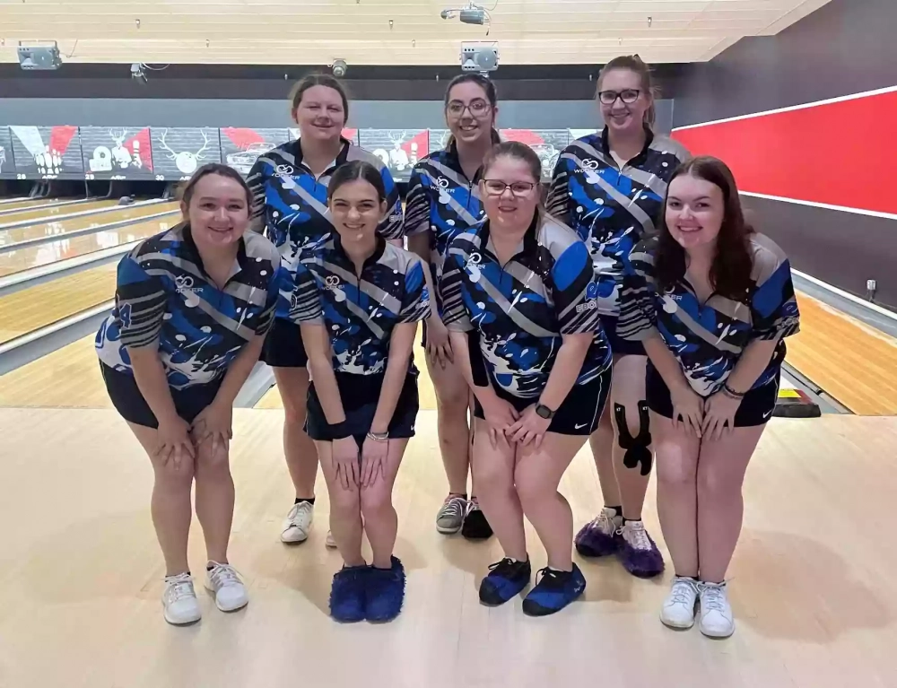 Wooter Custom Quarter Zip Bowling Shirts, Black, Blue, Grey and White Bowling Shirt with Zip