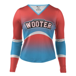 Buy Custom Long Sleeved V-Neck Cheerleading Shells Online | Wooter Apparel