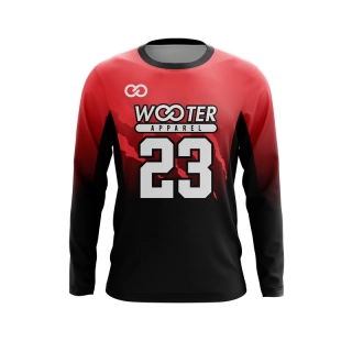 Wooter Custom Long Sleeve Crew Neck Volleyball Jerseys (Womens/Girls)