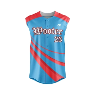 Buy Lightweight Sleeveless Full Button Baseball Jerseys | Wooter Apparel