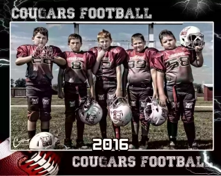 Team COUGARS wearing Wooter Custom Reversible Pro Football Jerseys