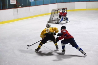 player wearing Wooter Custom Knitted Hockey Socks