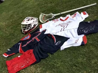 Custom short sleeve lacrosse jerseys with vibrant sublimated design