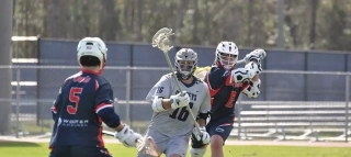 Short sleeve lacrosse jerseys with personalized sublimated design for team wear